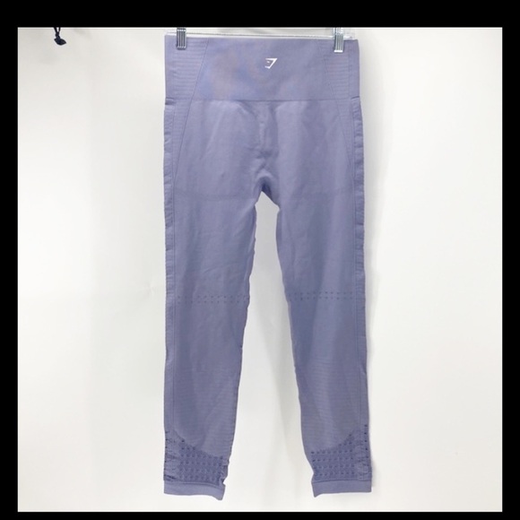 Gymshark Energy Seamless Leggings Steel Blue workout athleisure high waisted - Picture 6 of 7